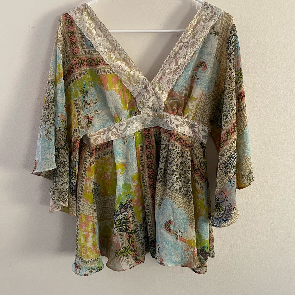 Boho multicolor top